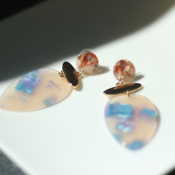 HP ♥️ 925 Acrylic Dangle dainty tear drop Earrings - Picture 4 of 7